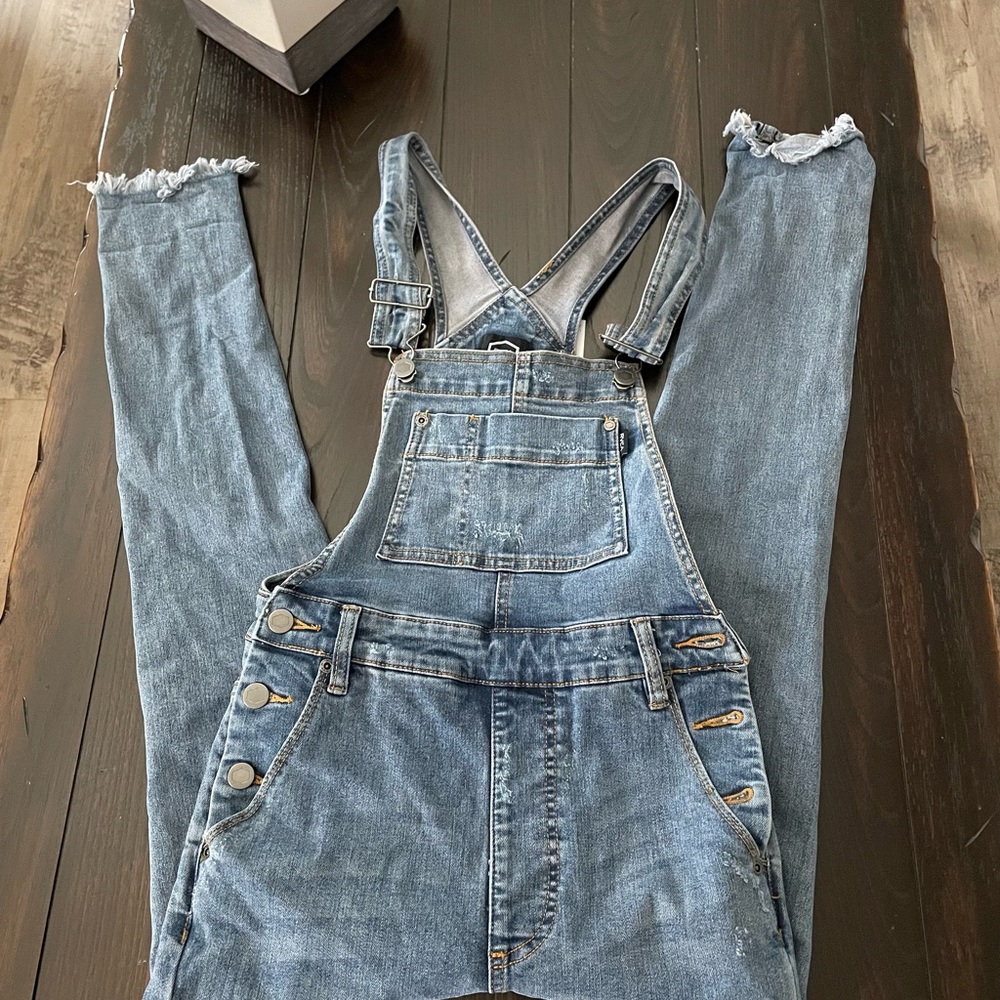 Rvca blue Jean overalls